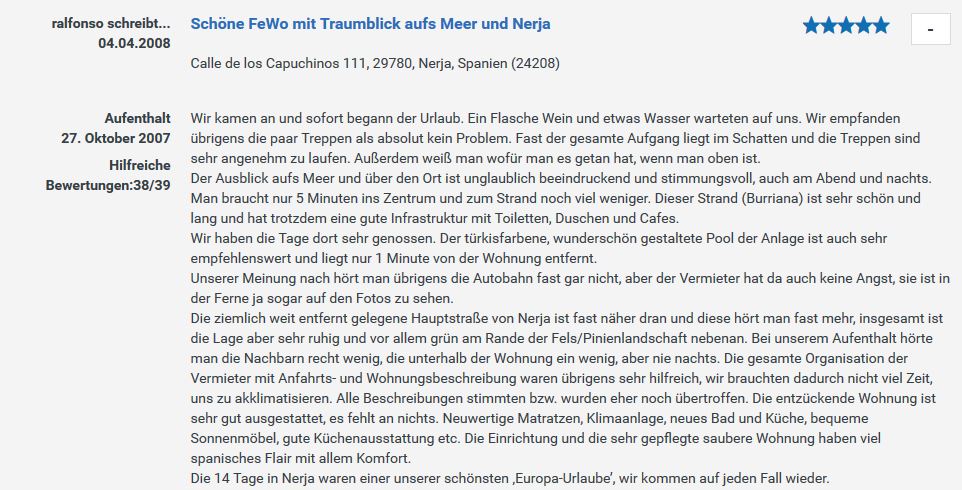 Gästebuch 2008 - online - Ferienwohnung - Portal