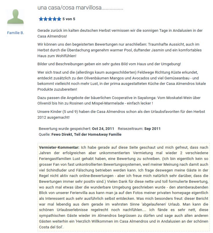 Bewertung Familie B.